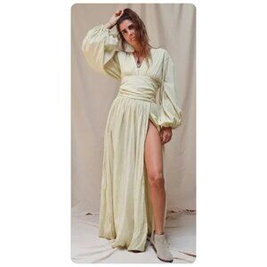 NWT Jen’s Pirate Booty Lapis Long Sleeve V-Neck Boho Maxi Dress sz S/P